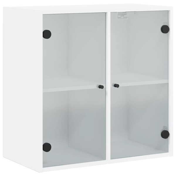 vidaXL Armoire murale avec portes en verre blanc 68x37x68 5 cm