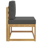 vidaXL Canapé d'extérieur en bout avec coussin Blanc 91 x 63 x 73 cm