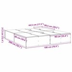 vidaXL Cadre de lit avec rangement avec stockage Blanc 180 x 200 cm