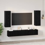 vidaXL Ensemble meuble TV 5 Pièces Chêne noir Bois d'ingénierie