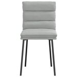 vidaXL Chaises à manger lot de 2 Gris clair Velours