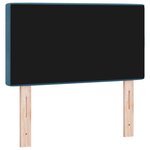 vidaXL Tête de Lit LED Argyle Bleu foncé 80 cm Velours
