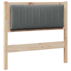 vidaXL Tête de lit capitonnée avec tête de lit Marron 90 cm Pin massif