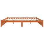 vidaXL Cadre de lit Cire marron 150 x 200 cm Bois de Pin Massif