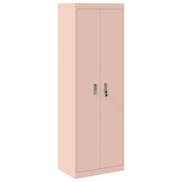 vidaXL Armoire de rangement 2 Pièces Rose 60 x 40 x 180 cm Acier