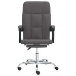 vidaXL Fauteuil inclinable de bureau Gris Similicuir