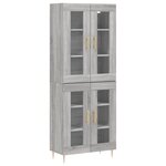 vidaXL Buffet haut Sonoma gris 69 5x34x180 cm Bois d'ingénierie