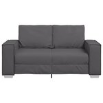 vidaXL Canapé Loveseat 160 cm avec coussin Gris Faux cuir