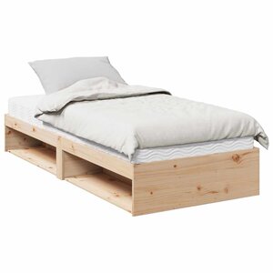 vidaXL Lit de jour avec matelas 100x200 cm bois de pin massif