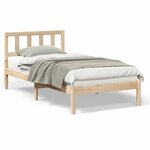 vidaXL Cadre de lit Marron 100 x 200 cm Bois massif en pin