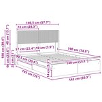vidaXL Cadre de lit avec rangement et tête de lit Blanc 140 x 200 cm