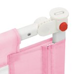 vidaXL Barrière de sécurité de lit d'enfant Rose 100x25 cm Tissu