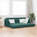 vidaXL Canapé-lit Vert foncé 213 x 76 x 77 cm Velours