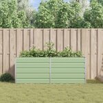 vidaXL Jardinière Vert pastel 195 x 100 x 45 cm Acier galvanisé