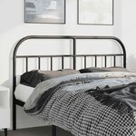 vidaXL Tête de lit métal noir 150 cm