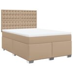 vidaXL Sommier à lattes de lit avec matelas Cappuccino 160x200 cm
