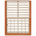 vidaXL Cadre de lit Brun cire 135 x 190 cm Pin massif