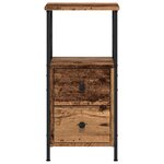 vidaXL Table de chevet vieux bois 34x35 5x70 cm bois d'ingénierie