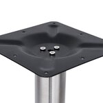 vidaXL Pied de table de bistro argenté Ø45x72 cm acier inoxydable