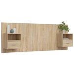 vidaXL Tête de lit avec armoires Chêne sonoma Bois d'ingénierie