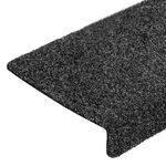 vidaXL Tapis d'escalier autocollants  20 pièces  65 x 21 x 4 cm  gris  bord rectangulaire