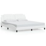 vidaXL Cadre de lit avec LED sans matelas blanc 180x200 cm