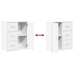 vidaXL Buffets 2 Pièces blanc 60x31x70 cm bois d'ingénierie