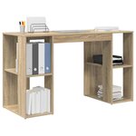 vidaXL Bureau Chêne Sonoma 130 x 50.5 x 75 cm Bois d'ingénierie