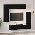 vidaXL Ensemble meuble TV 8 Pièces Chêne noir 80 x 30 x 30 cm