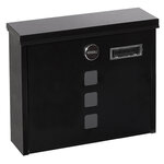 Boîte aux Lettres en Acier Chance E7104 Serrure Couverte Noir