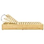 vidaXL Chaise longue double et coussins crème Bois de pin imprégné