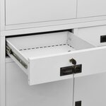 vidaXL Armoire de bureau Gris clair 90x40x180 cm Acier