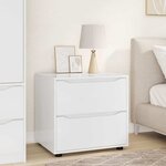 vidaXL Armoire de rangement Blanc brillant 60 x 48 x 57 cm