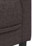 vidaXL Ensemble de canapés 3 Pièces marron foncé tissu