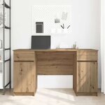 vidaXL Bureau chêne artisanal 140 x 49 x 76 cm Bois d'ingénierie