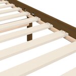 vidaXL Cadre de lit avec tête de lit marron miel double bois massif