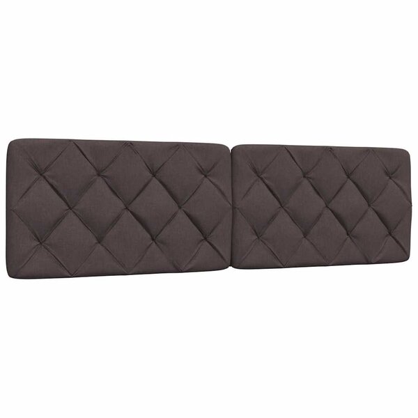 vidaXL Coussin de tête de lit marron foncé 180 cm tissu