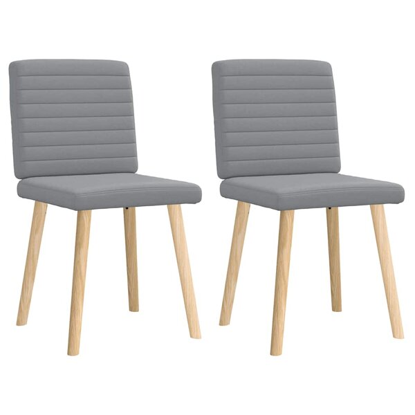 vidaXL Chaises à manger lot de 2 gris clair tissu