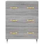 vidaXL Buffet haut Sonoma gris 69 5x34x180 cm Bois d'ingénierie