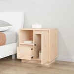 vidaXL Tables de chevet 2 Pièces 50x34x50 cm Bois de pin massif