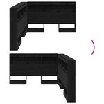 vidaXL Tête de lit de rangement Chêne noir 120 cm Bois d'ingénierie