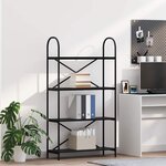 vidaXL Étagère Chêne noir 80 x 30 x 146 cm Bois d'ingénierie