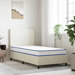 vidaXL Matelas en mousse à mémoire de forme blanc 90x190x17 cm doux