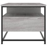 vidaXL Table basse sonoma gris 100x51x45 cm bois d'ingénierie