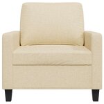 vidaXL Fauteuil Crème 60 cm Tissu