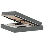 vidaXL Lit avec rangement et matelas Gris foncé 160 x 200 cm Polyester