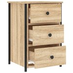 vidaXL Tables de chevet 2 Pièces chêne sonoma 40x36x60 cm bois ingénierie