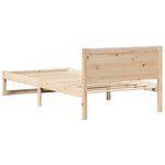 vidaXL Cadre de lit Naturel Bois de pin massif Simple Durabilité