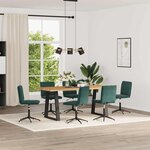 vidaXL Chaises à manger lot de 6 vert foncé velours