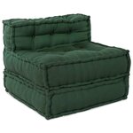 vidaXL Unité de canapé modulaire 3 Pièces Vert Tissu